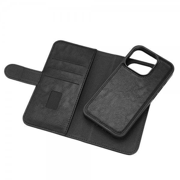 Gear iPhone 15 Pro Kotelo 3 korttipaikkaa Irrotettava kuori MagSeries Musta