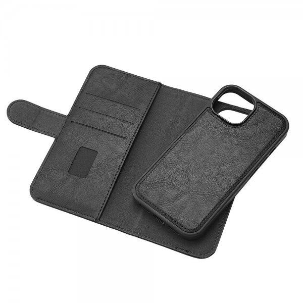 Gear iPhone 15 Kotelo 3 Korttipaikkaa Irrotettava Kuori MagSeries Musta