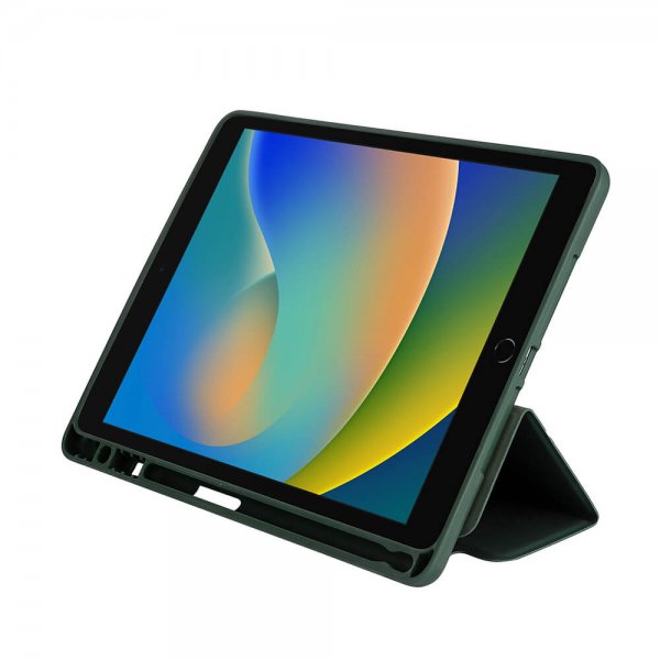 Gear iPad 10.2 (sukupolvi 7/8/9) Kotelo Kolmiosainen jalusta Folio Vihreä