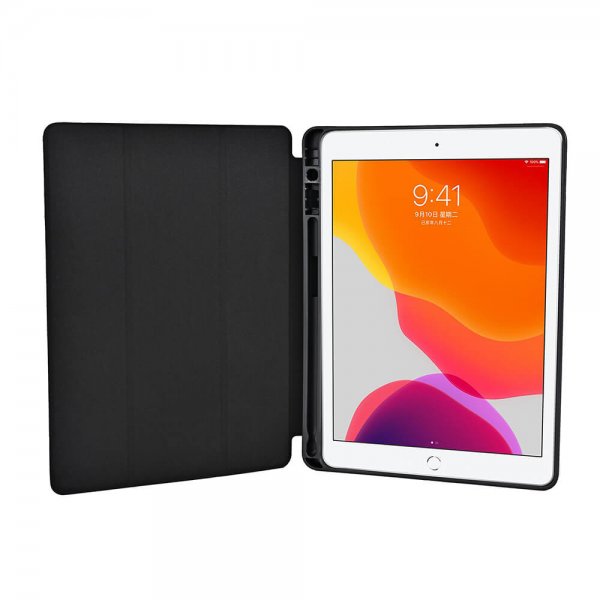 Gear iPad 10.2 (7/8/9 sukupolven) kotelo, kolmiosainen teline, musta