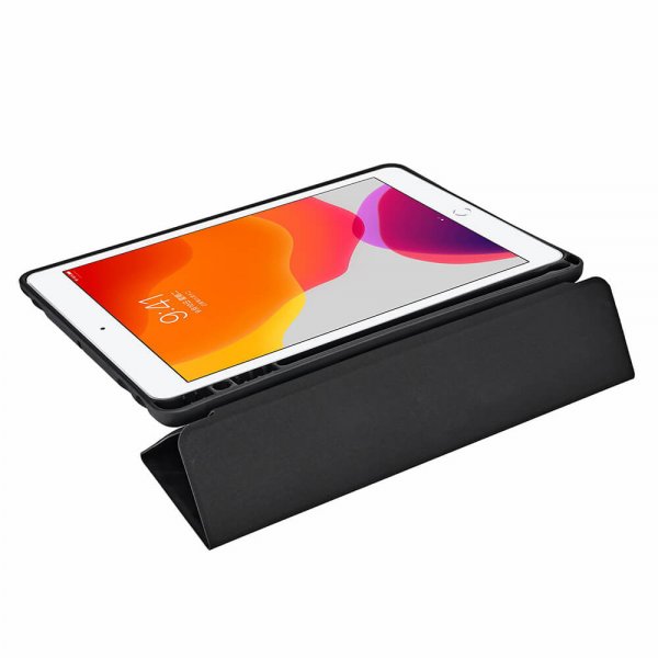 Gear iPad 10.2 (7/8/9 sukupolven) kotelo, kolmiosainen teline, musta