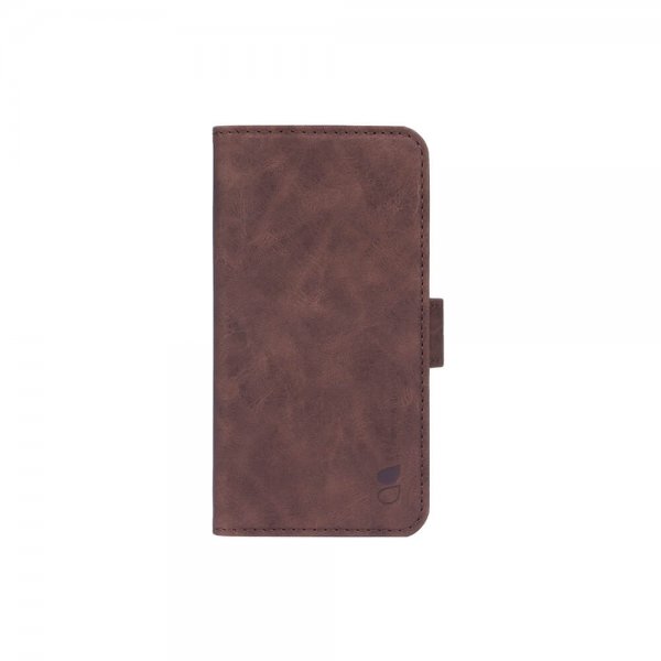 Gear iPhone 11 -suojakotelo Mobile Wallet, nubukkinahkaa, ruskea