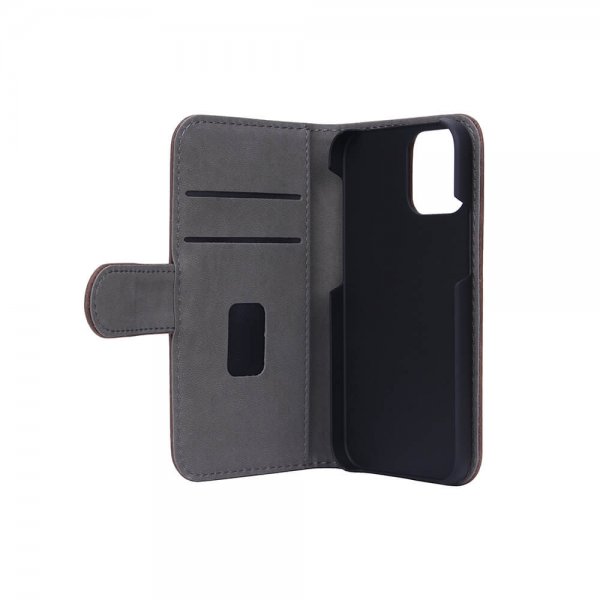 Gear iPhone 12 Mini Kotelo Mobile Wallet Nubuk Ruskea