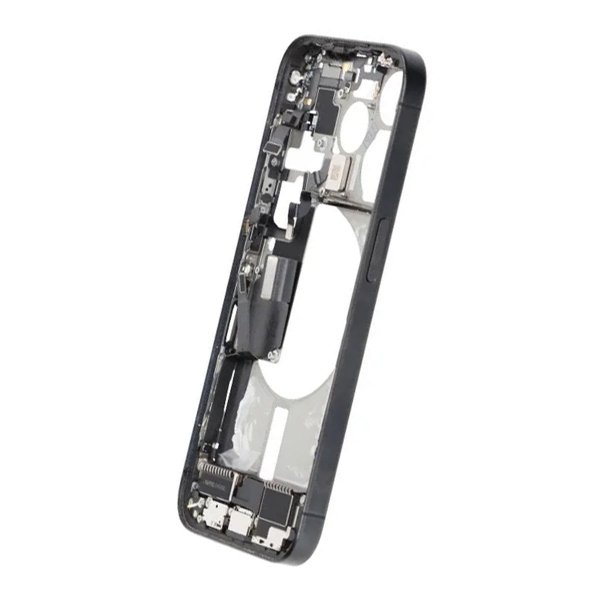 Keskirunko pikkutarvikkeineen iPhone 15 Prolle - Musta titaani OEM