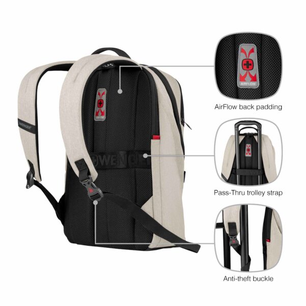 Wenger MX Light 16" kannettavan tietokoneen reppu, hiekka