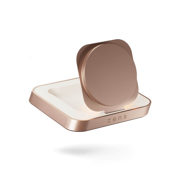 Zens Langaton MagSafe-yhteensopiva Nightstand Charger Copper -laturi