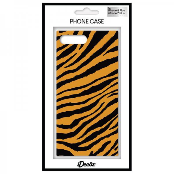 iDecoz iPhone 7 Plus/iPhone 8 Plus -suojakuori Square Case Tiger