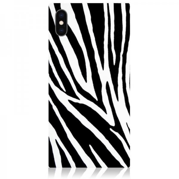 iDecoz iPhone Xs Max Kuori Square Case Zebra