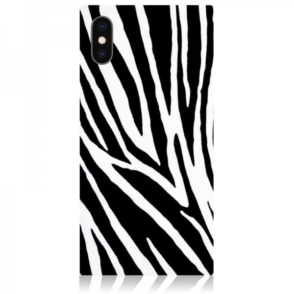 iDecoz iPhone X/Xs -kuori Square Case Zebra