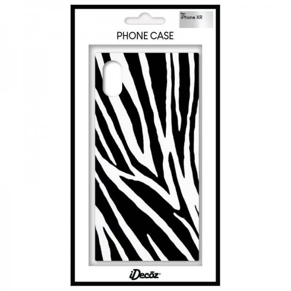 iDecoz iPhone Xr -suojakuori Square Case Zebra