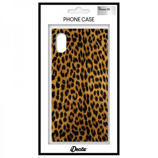 iDecoz iPhone Xr -suojakuori Square Case Leopard