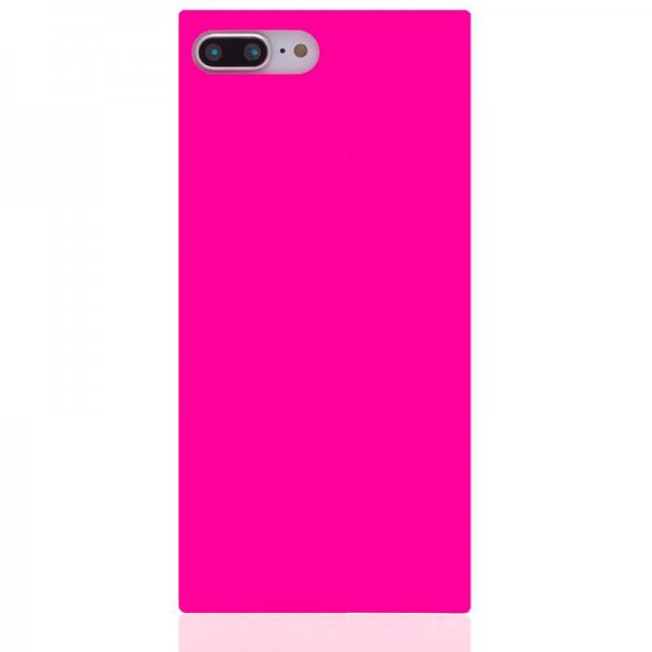 iDecoz iPhone 7 Plus/iPhone 8 Plus -suojakuori Square Case Neonpinkki