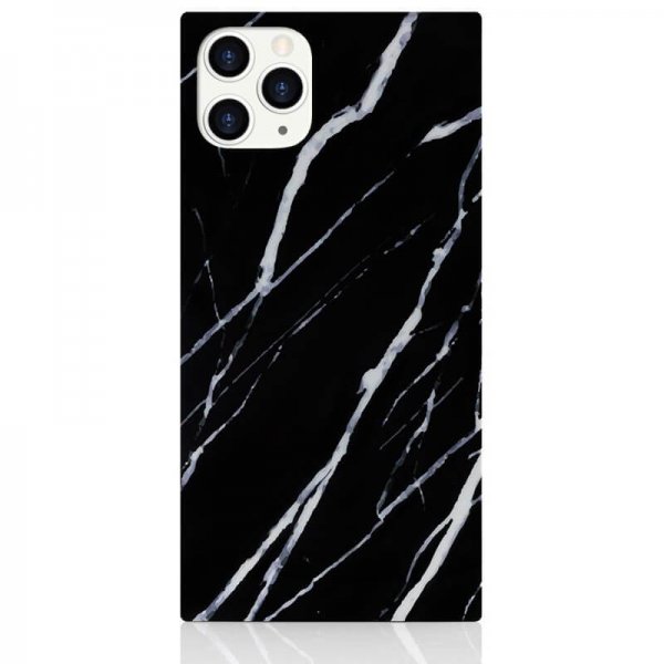 iDecoz iPhone 11 Pro Max -kuori Square Case Marble, musta