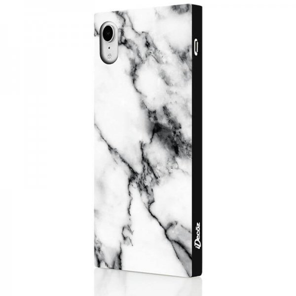 iDecoz iPhone Xr -kuori Square Case Marble, valkoinen