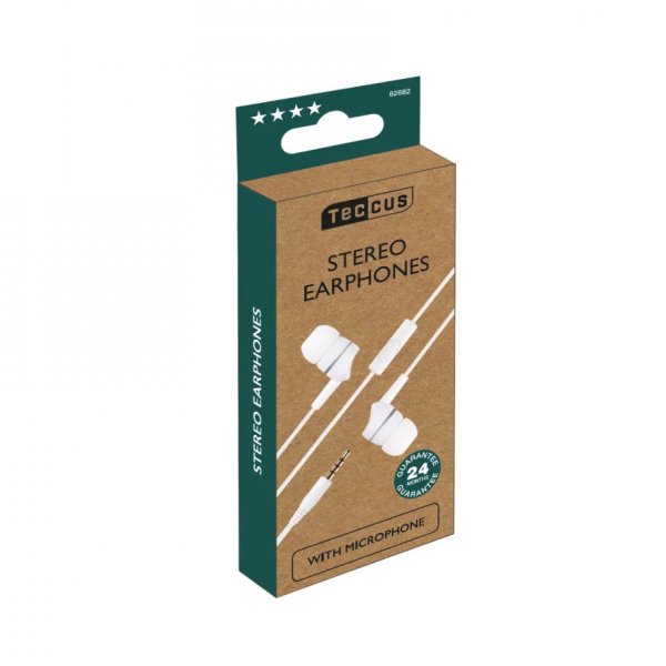 Vivanco langalliset kuulokkeet Stereo Earphones 3,5 mm valkoinen