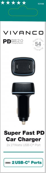 Vivanco Supernopea PD autolaturi 54W, musta