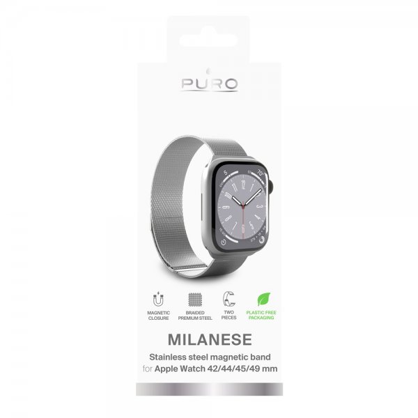 Puro Apple Watch 44/45/46mm/Apple Watch Ultra Milanese-ranneke Hopea