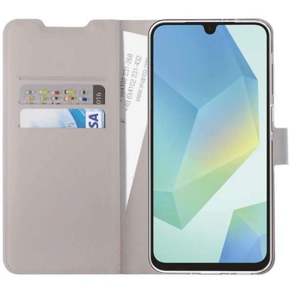 Vivanco Samsung Galaxy A16 Classic Wallet -suojakotelo, Greige