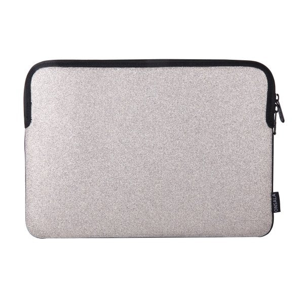Onsala Sleeve Kannettavan tietokoneen suojakotelo Glitter 14" Hopea