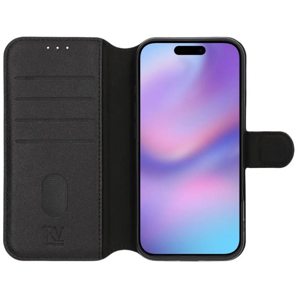 Rvelon iPhone Air -kotelo, aitoa nahkaa, musta