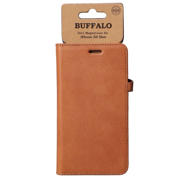 Buffalo iPhone Xs Max Kotelo 2in1 Magneettikotelo Konjakki