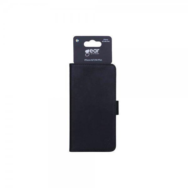 Gear iPhone 6/6S Plus/iPhone 7 Plus/iPhone 8 Plus -suojakotelo, 3 korttipaikkaa, musta