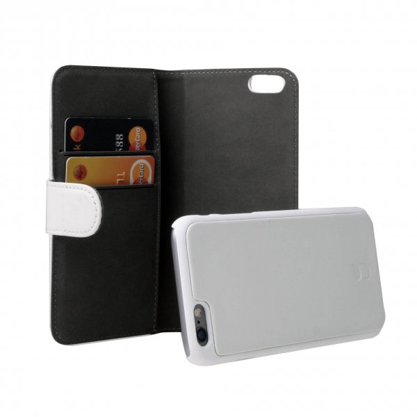 Gear iPhone 6/6S-kotelo, 2 korttipaikkaa, irrotettava kuori, valkoinen