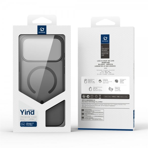 Dux Ducis iPhone 17 Pro -kuori Yind Series MagSafe, musta