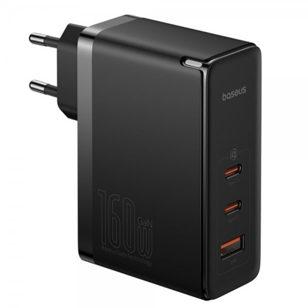 Baseus GaN5 Pro pikalaturi, 2xUSB-C ja 1xUSB-A, 160 W