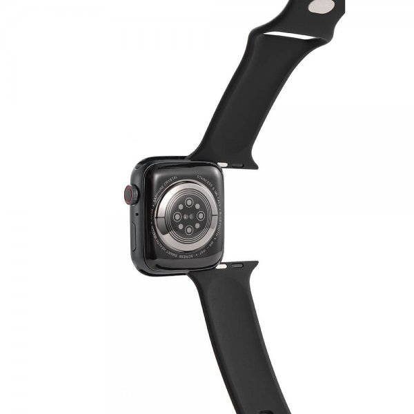 Apple Watch 38/40/41/42mm silikonranneke, musta