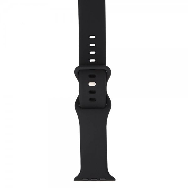 Gear Apple Watch 44/45/46mm/Apple Watch Ultra ranneke silikonia, musta