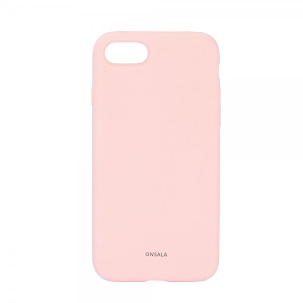 Onsala iPhone 6/6S/7/8/SE Kuori Silikoni Chalk Pink