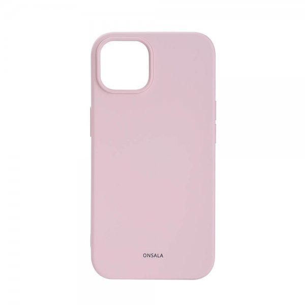 Onsala iPhone 13/14 Silikonikuori Chalk Pink