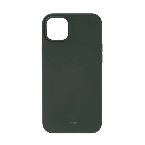 Onsala iPhone 14 Plus silikonikuori, oliivinvihreä