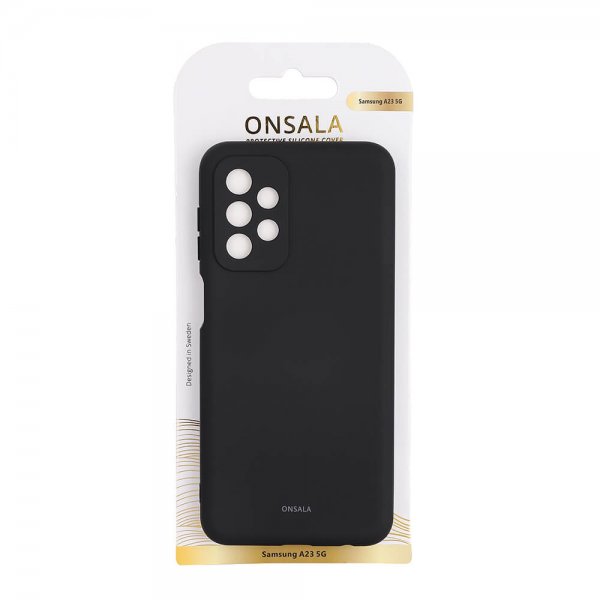 Onsala Samsung Galaxy A23 5G Silikonikuori Musta