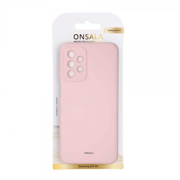 Onsala Samsung Galaxy A23 5G Silikonikotelo Chalk Pink