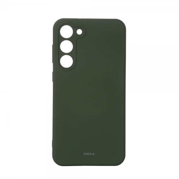 Onsala Samsung Galaxy S23 Plus -silikonikuori tummanvihreä