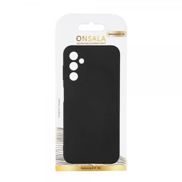 Onsala Samsung Galaxy A14 Silikonikuori Musta
