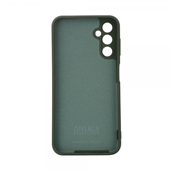 Onsala Samsung Galaxy A14 Kuori Silikoni Tummanvihreä