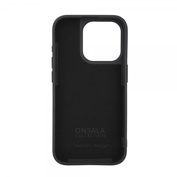 Onsala iPhone 15 Pro -silikonikuori, Silicone Touch MagSeries, musta