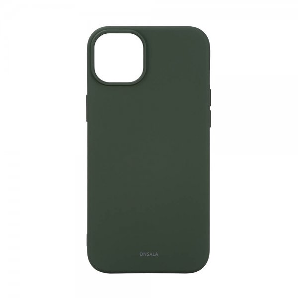 Onsala iPhone 15 Plus Kuori Silicone Touch MagSeries Olive Green