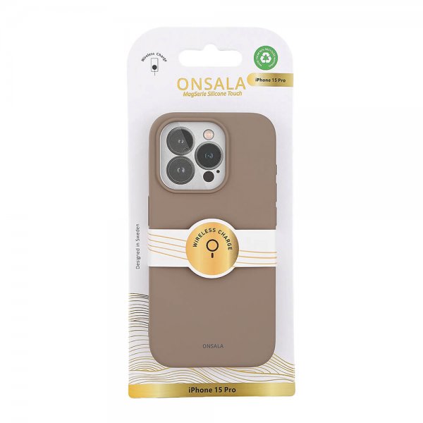 Onsala iPhone 15 Pro -silikonikuori MagSeries Summer Sand