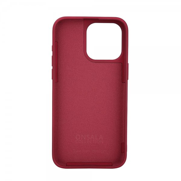 Onsala iPhone 15 Pro Max Kuori Silicone Touch MagSeries Deep Red