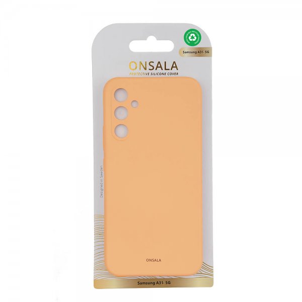 Onsala Samsung Galaxy A35 Kuoret Silikonituntu Aprikoosi