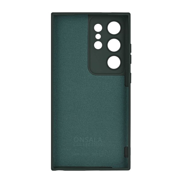 Onsala Samsung Galaxy S24 Ultra -silikonikuori, oliivinvihreä