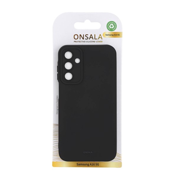 Onsala Samsung Galaxy A16 Kuori Silikonituntuma Musta