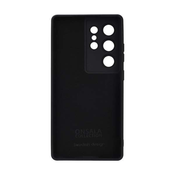 Onsala Samsung Galaxy S25 Ultra -kuori, silikonituntuma, musta