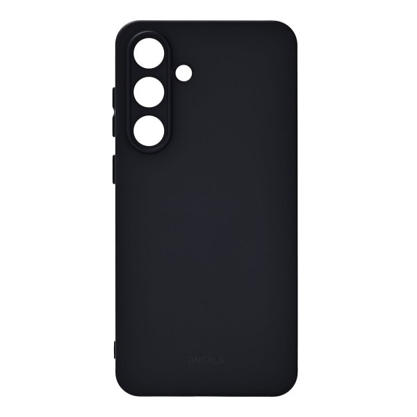 Onsala Samsung Galaxy S25 FE Kuori Silikonituntu Musta