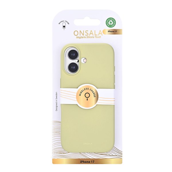 Onsala iPhone 17 -kuori Silikonituntuma Limenä