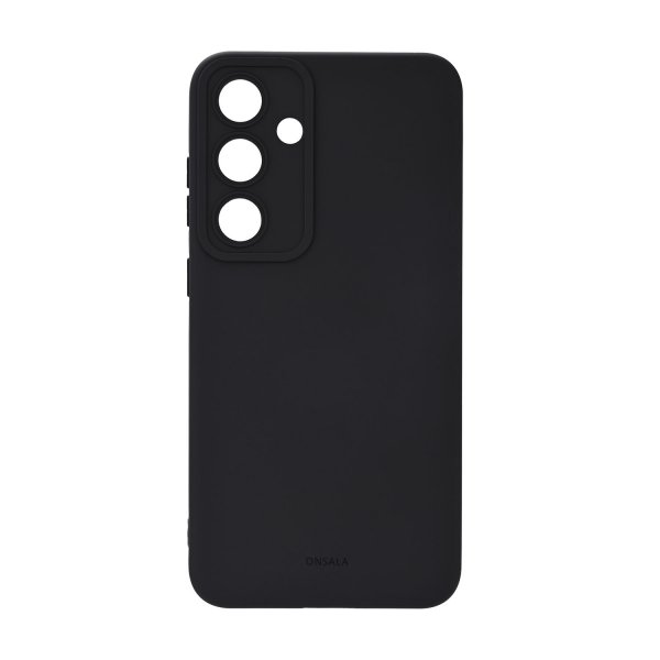 Onsala Samsung Galaxy S26 Plus -suojakuori, silikonituntuma, musta